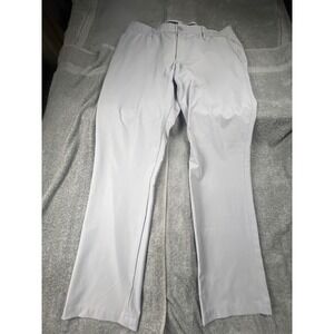 Under Armour Men Golf Pants Light Gray Size 40x34 Flat Front Chino Stretch